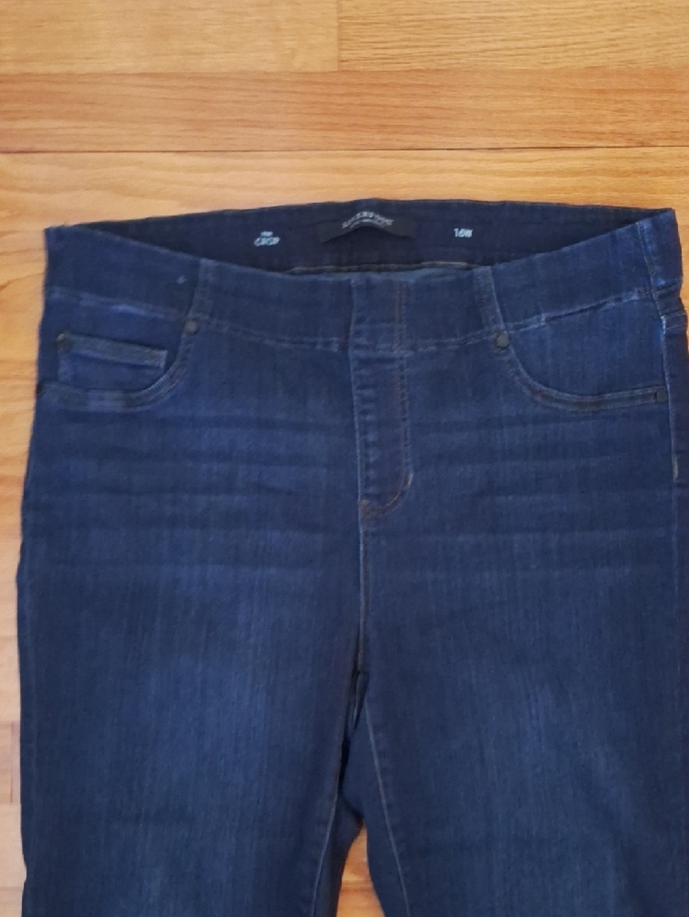 Liverpool Stretch Jeans Crop Jeans Womens 16 W Dark Denim Jeans - Picture 3 of 8